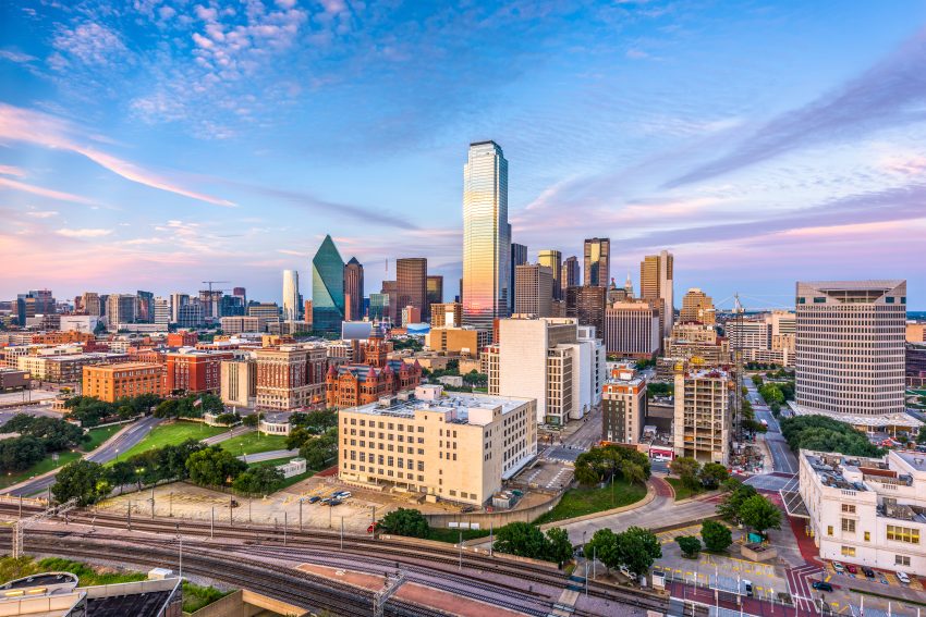 Dallas, Texas, USA downtown city skyline.